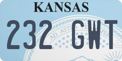 KS license plate 232GWT