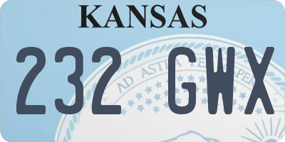 KS license plate 232GWX