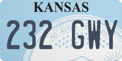 KS license plate 232GWY