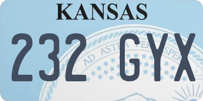 KS license plate 232GYX