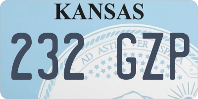 KS license plate 232GZP