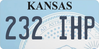 KS license plate 232IHP