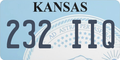 KS license plate 232IIQ