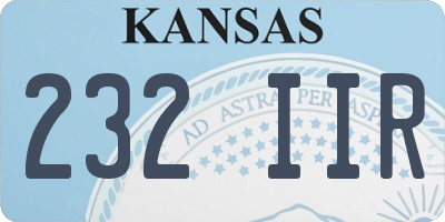 KS license plate 232IIR