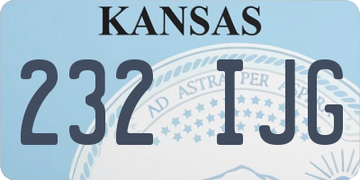 KS license plate 232IJG