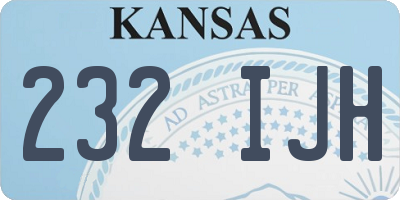 KS license plate 232IJH