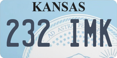 KS license plate 232IMK