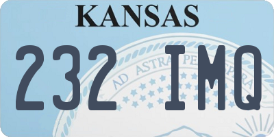 KS license plate 232IMQ