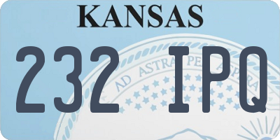 KS license plate 232IPQ
