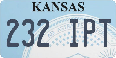 KS license plate 232IPT