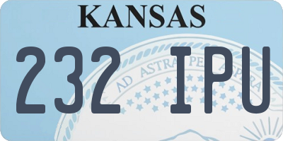 KS license plate 232IPU