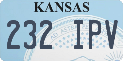 KS license plate 232IPV