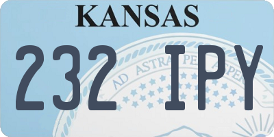 KS license plate 232IPY