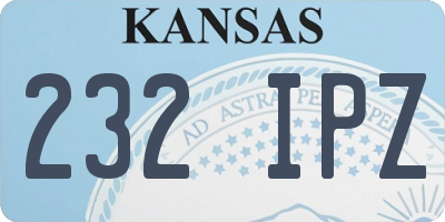 KS license plate 232IPZ