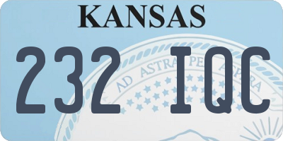 KS license plate 232IQC