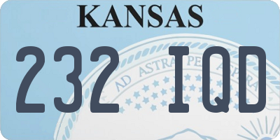 KS license plate 232IQD