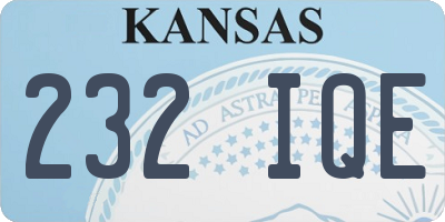KS license plate 232IQE