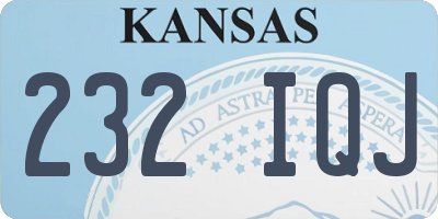 KS license plate 232IQJ