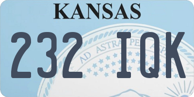 KS license plate 232IQK