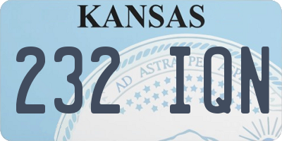 KS license plate 232IQN