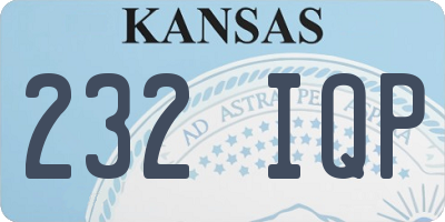 KS license plate 232IQP