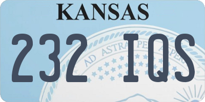 KS license plate 232IQS