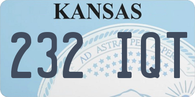KS license plate 232IQT