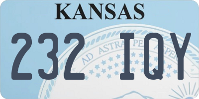 KS license plate 232IQY
