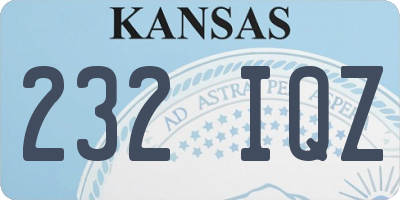 KS license plate 232IQZ
