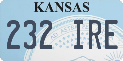 KS license plate 232IRE