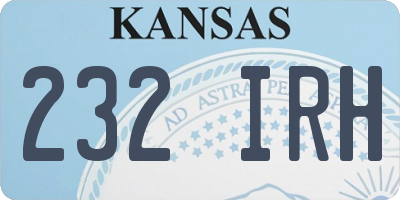 KS license plate 232IRH