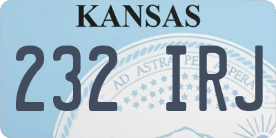 KS license plate 232IRJ