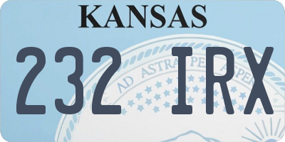 KS license plate 232IRX