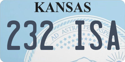 KS license plate 232ISA