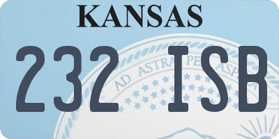KS license plate 232ISB