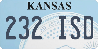 KS license plate 232ISD