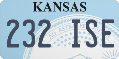 KS license plate 232ISE