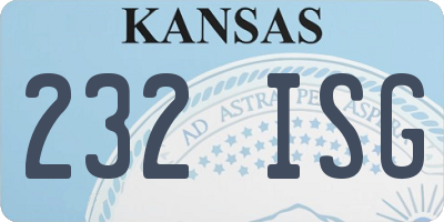 KS license plate 232ISG