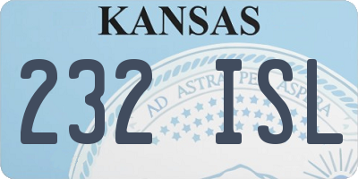 KS license plate 232ISL