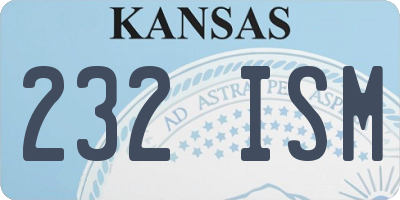 KS license plate 232ISM