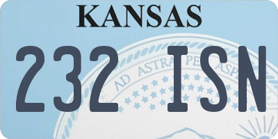 KS license plate 232ISN