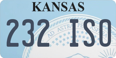 KS license plate 232ISO