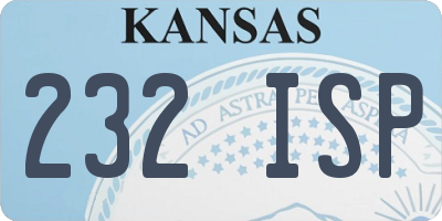 KS license plate 232ISP