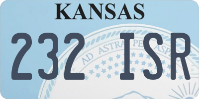 KS license plate 232ISR