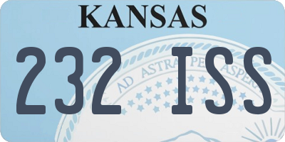 KS license plate 232ISS