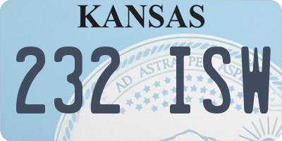 KS license plate 232ISW