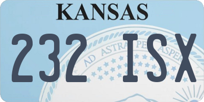 KS license plate 232ISX