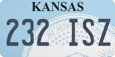 KS license plate 232ISZ