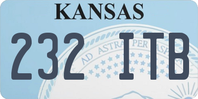 KS license plate 232ITB