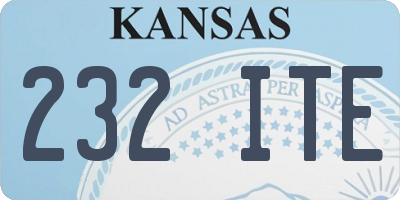 KS license plate 232ITE